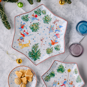 Блюдо-звезда Christmas games 34 см