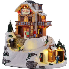 Фигурка музыкальная "Курорт "Зимний дом" 31х27х34 см