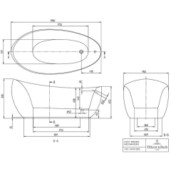 Ванна квариловая Villeroy & Boch Aveo new generation 190х95 UBQ194AVE9W1V-01