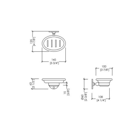Мыльница Devon & Devon Cavendish WM01CR, керамическая, хром/белый