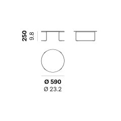 Стол журнальный Pedrali Circuit 59х59, Sand