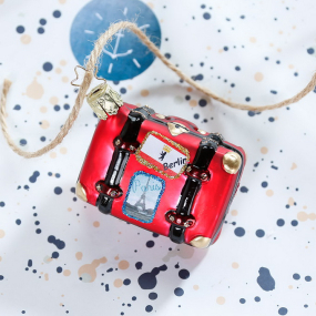 Новогодняя игрушка "Чемодан" 8 см