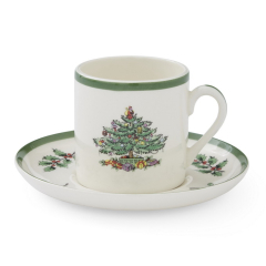Набор чашек для эспрессо с блюдцами Christmas Tree 90 мл, 8 предметов