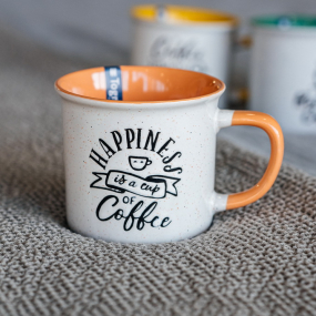 Кружка Happy 360 мл, оранжевая