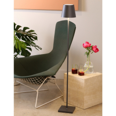 Лампа напольная Zafferano Poldina Pro L 122 см, темно-серая