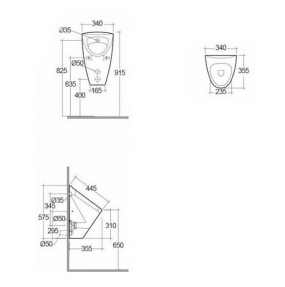 Писсуар RAK Ceramics Venice VN20AWHA