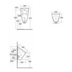 Писсуар RAK Ceramics Venice VN20AWHA