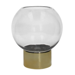 Ваза Glass Design Bubble 21 см, прозрачная