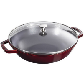 Вок со стеклянной крышкой Staub Specials 30 см / 4,4 л, гранатовый