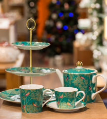 Чашка чайная с блюдцем Chelsea 200 мл, зеленая