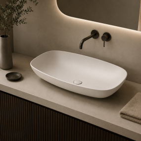 Раковина накладная Flaminia Nuda 75x43 ND75ALAT, latte