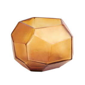 Подсвечник Guaxs Cubistic 9 см, прозрачно-золотой