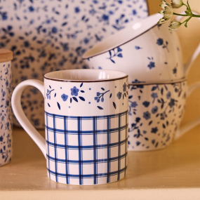 Кружка Cottage 330 мл, декор клетка