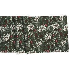 Скатерть-дорожка Xmas Bloom 40х100 см, цвет зеленый
