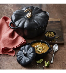 Кокот керамический "Тыква" 12,2 см, черный