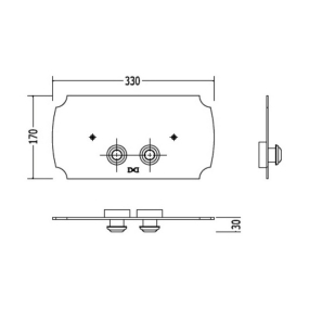 Панель смыва Devon & Devon Blues DEPLCR, хром