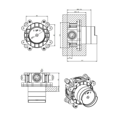 Внутренняя часть Gessi Parti Incasso q1_46112.031 смесителя