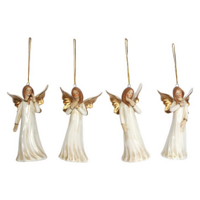 Игрушка на елку "Ангел кремово-золотой" 12 см, в ассортименте