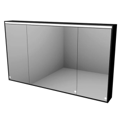Зеркальный шкаф Kolpa-san TO 120 BL LED, 120x70, с подсветкой, черный