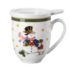 Кружка с подставкой и ситечком Happy Wintertime 360 мл