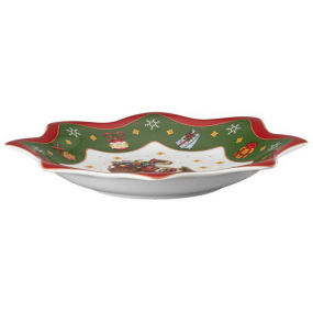 Блюдо-звезда Happy Wintertime 20 см, зеленое