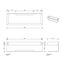 Полка для душа Decor Walther Contract 0651560, черная матовая