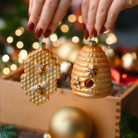 Елочная игрушка "Соты" 10 см