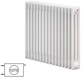Радиатор Zehnder Сharleston 3057-16, 76х57, 3/4, 1270 (7610), белый