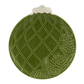 Блюдо для фруктов "Шишки" Bolas De Natal 24,3х22 см, зеленое