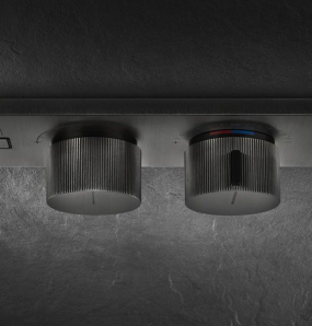 Внешняя часть Gessi HI-FI 63018.149 термостатического смесителя, брашированный никель Finox