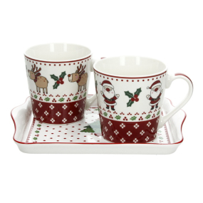 Набор чайный New Milk & Coffee Happy Santa, 3 предмета