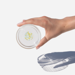 Стакан Teca Terrazzo 350 мл, желтый/голубой