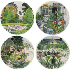 Набор тарелок салатных Paris a giverny 22 см, 4 шт