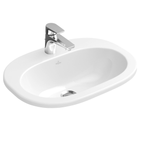 Раковина встраиваемая Villeroy & Boch O.Novo 56х40, CeramicPlus, 416156R1, белая