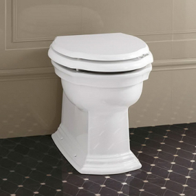 Унитаз приставной Devon & Devon Westminster, с сиденьем, белый