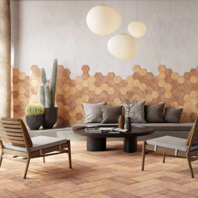 Керамогранит Rondine Terrae 17,5х20, Montefalco Esagono, 9 мм