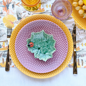 Блюдо "Лист крестовника с божьей коровкой" 14х12,6 см