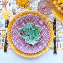 Блюдо "Лист крестовника с божьей коровкой" 14х12,6 см