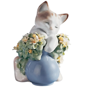 Статуэтка "Сонный котенок" 11х10х7 см