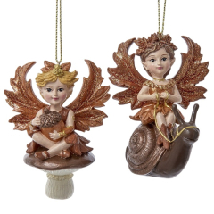 Елочная игрушка "Лесная фея" 8 см, в ассортименте