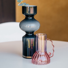 Ваза Glass Design Art 19 см, сиреневая