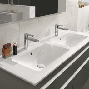 Раковина подвесная Villeroy & Boch Venticello 130х50, CeramicPlus, 4111DLR1, двойная