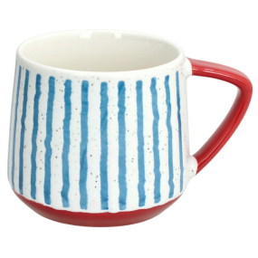 Кружка Holidays 400 мл, цвет ручки красный