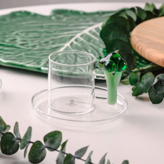 Чашка для эспрессо с блюдцем "Брокколи" Vegetables 100 мл 