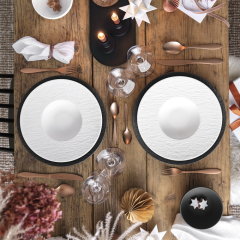 Тарелка глубокая Manufacture Rock Blanc 29 см, с бортом