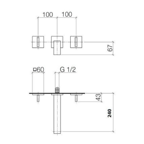 Смеситель для раковины Dornbracht Mem, комплект, хром