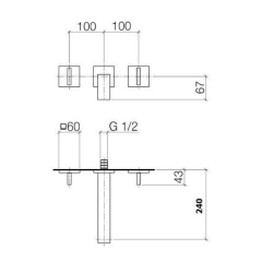 Смеситель для раковины Dornbracht Mem, комплект, хром