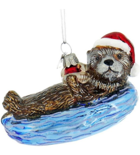 Новогодняя игрушка "Морская выдра" 10,2 см