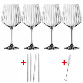 Набор бокалов для джина с трубочками Gin&Tonic 640 мл, 4 шт