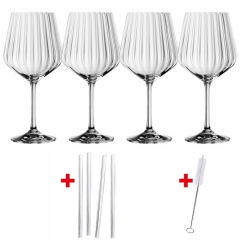 Набор бокалов для джина с трубочками Gin&Tonic 640 мл, 4 шт